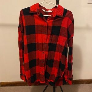 Red dance button up flannel